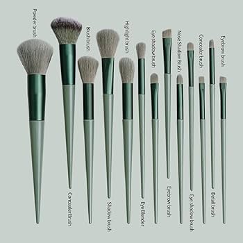 19 Pcs Professional Makeup Brush Set with 6 Beauty Blender Sponges